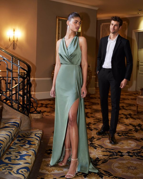 Green Cocktail Wedding Guest Dresses ROSA CLARA